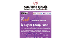 Desktop Screenshot of kayapinartekstil.com.tr